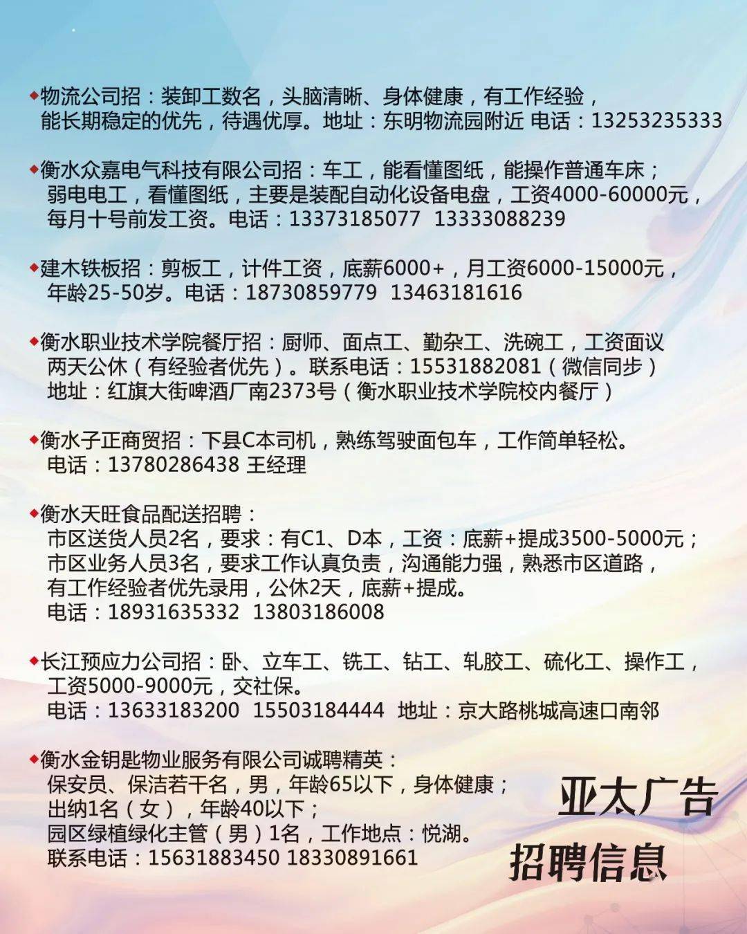 乐亭今天最新招聘信息概览