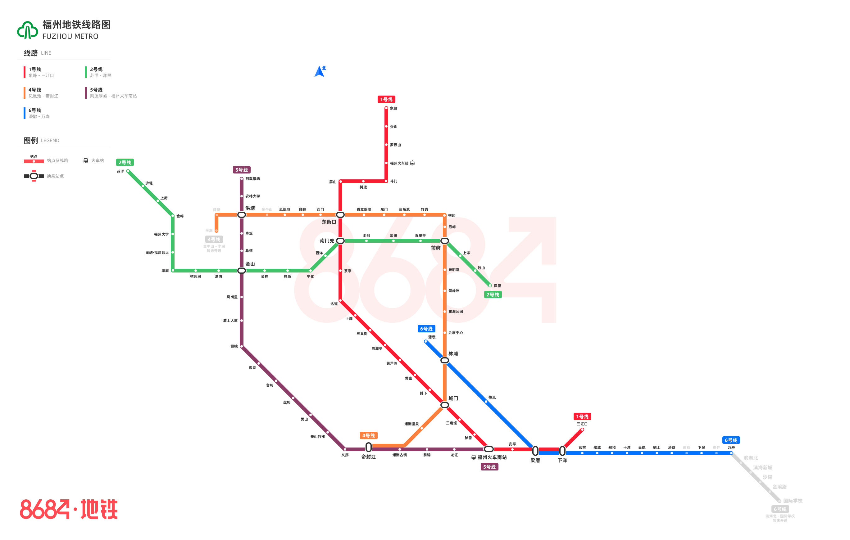 福州地铁线路图最新概览